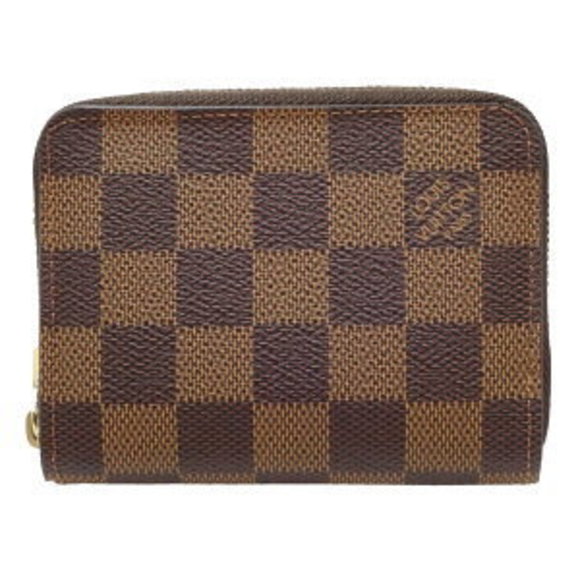 LOUIS VUITTON Coin Case Damier Ebene Brown Zippy Brown - Picture 7 of 7